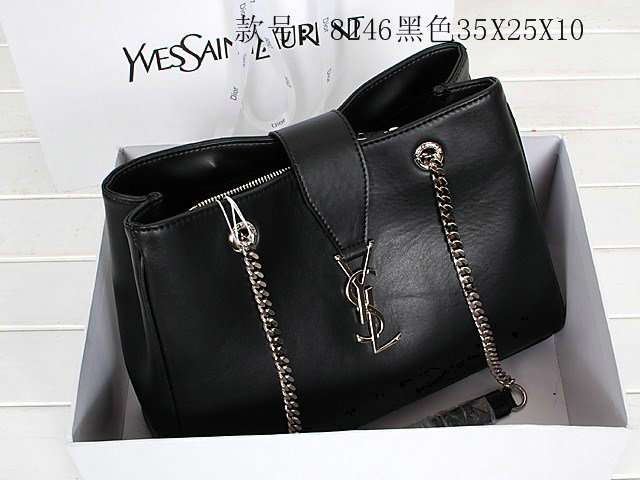 1:1 YSL classic nappa leather shopper bag 8246 blue